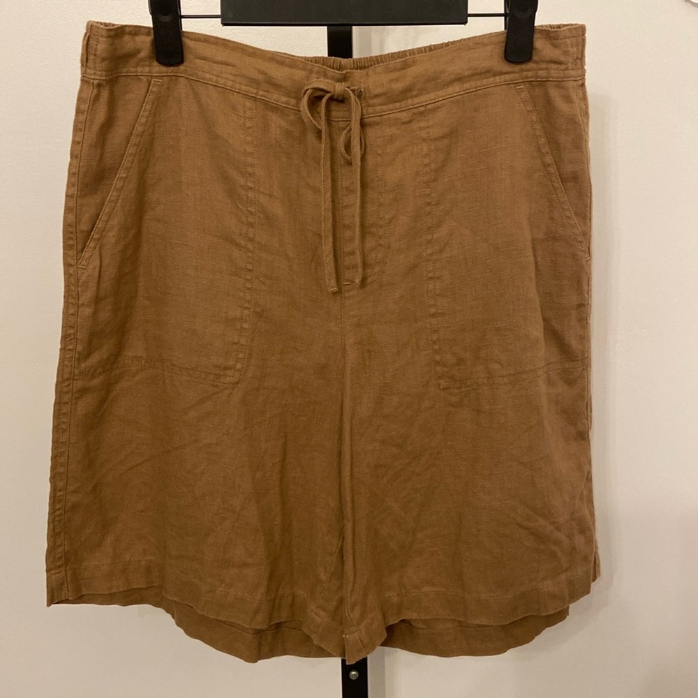 Orvis Women’s Linen Shorts Tan Size Medium